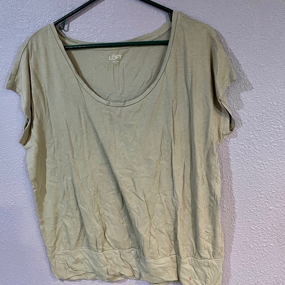 Ann Taylor Loft gray short sleeve top - Picture 1 of 3